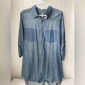 Medium, Blue “Denim” Button-Up